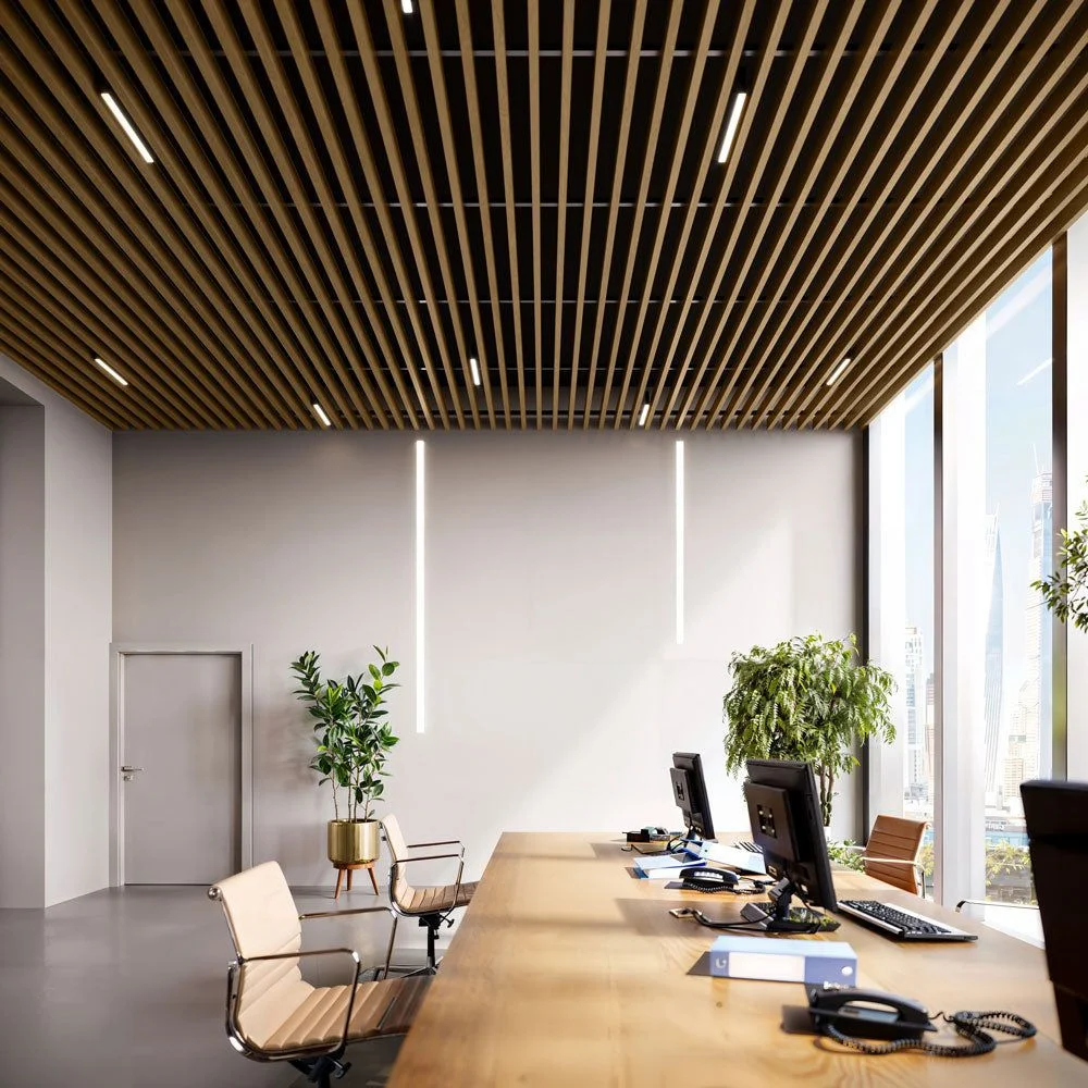 Office wooden ceiling